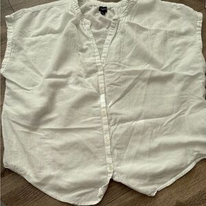GAP White Button-Up Women's Top
